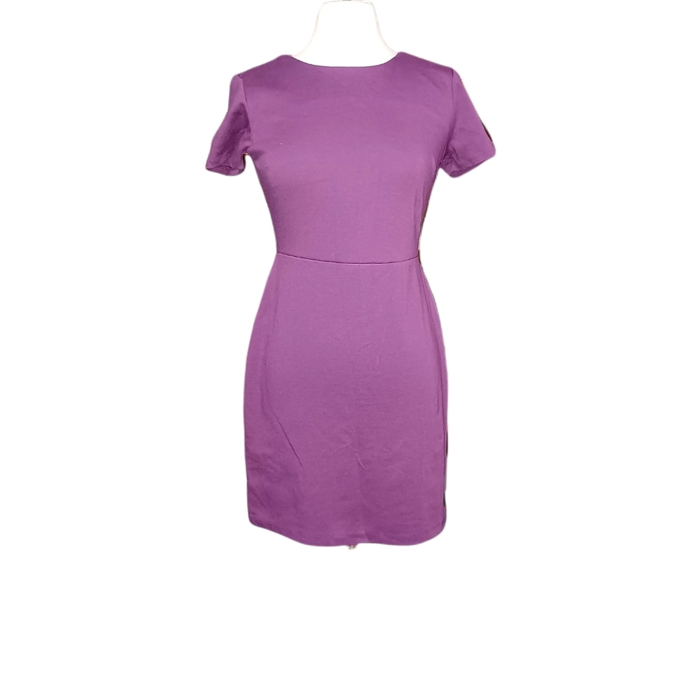 Old Navy S Purple Tshirt Flared Dress Mini Skirt comfort relaxed essential 90s